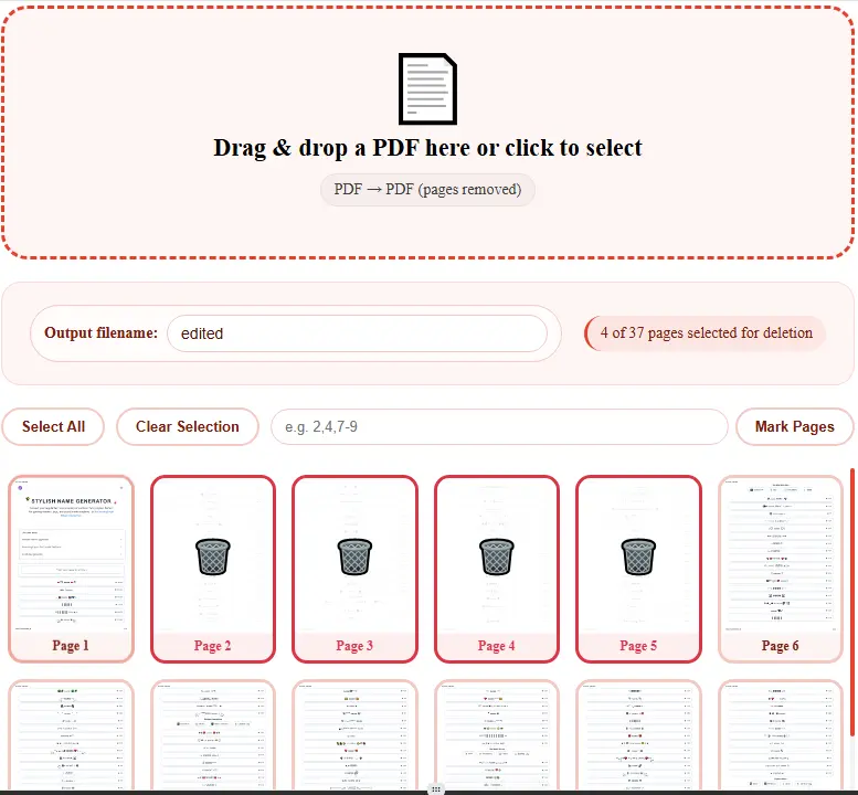 Delete Pages from PDF Online Free – Remove PDF Pages Instantly