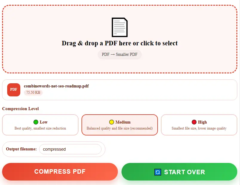 Compress PDF Online – Reduce PDF Size Without Losing Quality
